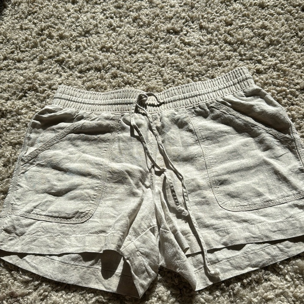 Tan beach shorts